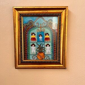 Original Oil Painting by Haydee Romero | New Mexico Folk Art | Framed